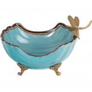 Блюдо  со стрекозой 17х12х9 см ГЛАСАР