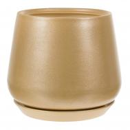Горшок цветочный  Скарлет с поддоном золотой 19х22 см Гончар