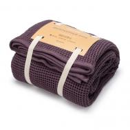 Плед жаккардовый вафельный  Wafer 170х130 см баклажан Дм текстиль