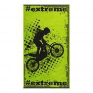 Детское полотенце  Extreme зеленое с черным 50х90 см Cleanelly Basic