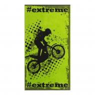 Детское полотенце  Extreme зеленое с черным 70х130 см Cleanelly Basic