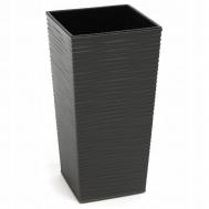 Напольное кашпо  Finezja Dluto с вкладышем графитовое 40х40х74 см Lamela SP.ZO.O.