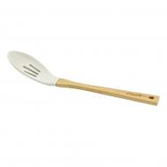 Ложка  силиконовая с прорезями белая 32 см Guffman