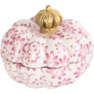 Шкатулка  с короной 10х10х7 см розовая ГЛАСАР