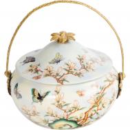 Чаша  с крышкой 17х12х14 см голубая ГЛАСАР