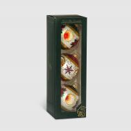 Набор елочных игрушек  int 8 см 3 шт, в ассортименте Krebs