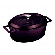 Кастрюля  овальная 3,91 л чугун фиолетовая Lava