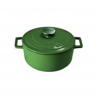 Кастрюля  круглая 2,54 л чугун зеленая Lava