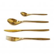 Набор столовых приборов  Vinci Gold PVD 6 персон 24 предмета Herdmar