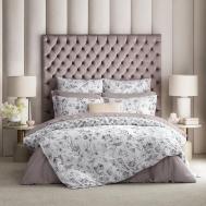 Комплект постельного белья  Эмиэл белый/серый Двуспальный кинг сайз Togas