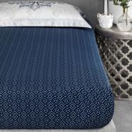 Простыня на резинке  Флевланд синий 160х200+35 см Togas