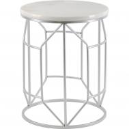 Столик  с белым мрамором 35х35х45 см ГЛАСАР