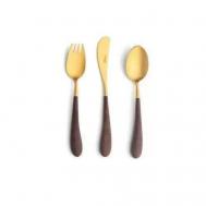 Набор столовых приборов  Alice br.gold детский 3 предмета Cutipol