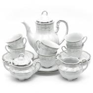 Кофейный сервиз  bolero 15 предметов платиновый узор Cmielow