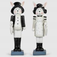 Фигурка декоративная  заяц 10x8x33 см в ассортименте Dekor pap