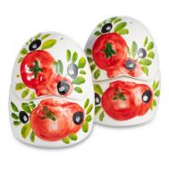 Набор для соли и перца  Томаты и Оливки, 8 см Edelweiss