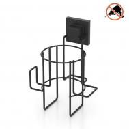 Держатель для фена  самоклеящийся черный Teknotel