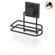 Держатель для туалетной бумаги  самоклеящийся черный Teknotel