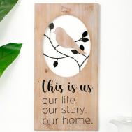 Панно настенное  птичка 24х2х48 см ГЛАСАР