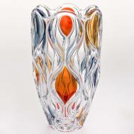 Ваза  Ocean декор цветными красками 30 см Bohemia Jihlava