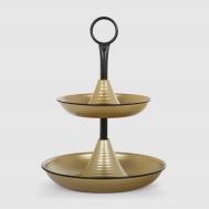 Блюдо декоративное  двухъярусное 25x25x35,5 см Dekor pap