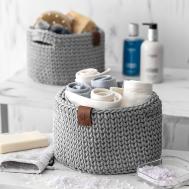 Корзина для хранения  Медиони серая 23x12 см Togas