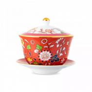 Пиала с крышкой и блюдцем  Вандерласт Малина 7,6 см 150 мл Wedgwood