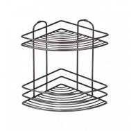 Полка угловая  2 яруса черный матовый 20x20x28 см Teknotel