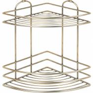 Полка угловая  2 яруса золотистый 20x20x28 см Teknotel