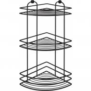 Полка угловая  3 яруса черный матовый 20x20x46 см Teknotel