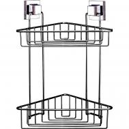 Полка угловая  2 яруса хром 21x21x39 см Teknotel