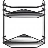 Полка угловая  2 яруса черный матовый 20x20x30 см Teknotel