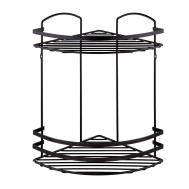 Полка угловая  2 яруса черный матовый 24x24x37 см Teknotel