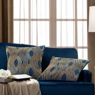 Подушка декоративная  Боссар синяя 45x45 см Togas