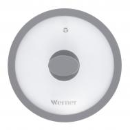 Крышка стеклянная  Grigio с силиконовым ободом 20 см WERNER