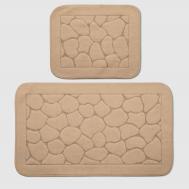 Набор ковриков для ванны  Stone бежевый 2 шт Retro textil