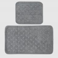 Набор ковриков для ванны  Hamper серый 2 шт Retro textil