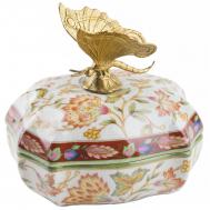 Шкатулка  с бабочкой 14х12х10 см ГЛАСАР