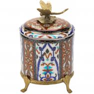 Шкатулка  со стрекозой 10х10х12 см ГЛАСАР