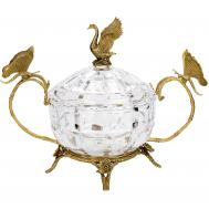 Конфетница  лебедь и бабочки 36х19х20 см ГЛАСАР