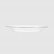 Тарелка плоская  ф.Классик D230 мм "Заводной край платиной" Башкирский фарфор