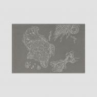 Полотенце кухонное  Кроссли темно-серое 40х60 см Togas