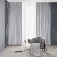 Комплект штор  Алессио светло-серый 260x275 см 2 предмета Togas