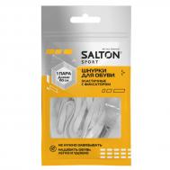 Шнурки для обуви  эластичные с фиксатором белые SALTON