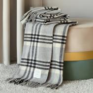 Плед  Статте черно-серый 150х200/10х2 см Estia