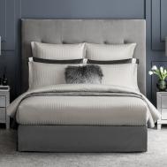 Комплект постельного белья  Ларье серый Двуспальный кинг сайз Togas