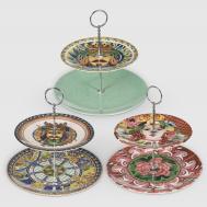 Блюдо двухъярусное  25,5х24 см в ассортименте Ad trend