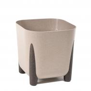 Кашпо на ножках квадратное  Frida 36x36.h32 кофейный Lamela