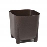 Кашпо на ножках квадратное  Frida 36x36.h32 кофе эспрессо Lamela