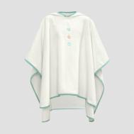 Пончо с капюшоном  Циркус белый 70х100 см Togas Kids